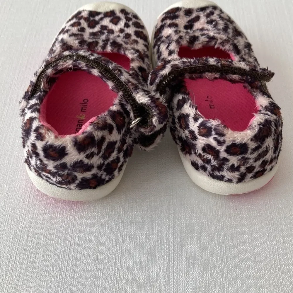 Morgan & Milo Girl's Leopard Mary Jane's in‎ Brown Tan Black Size 4.5